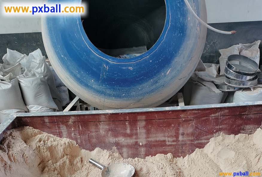 Shaping of inert ceramic ball powder.