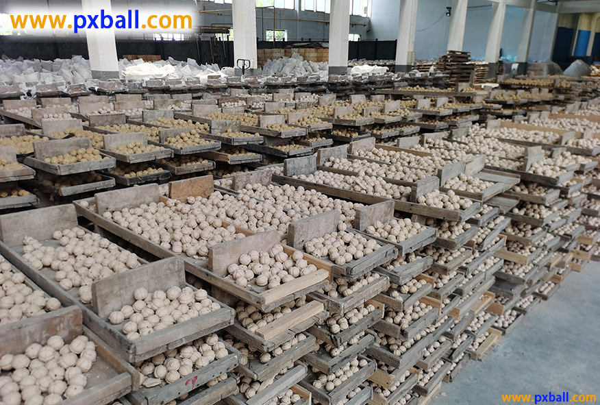 Inert ceramic ball production workshop