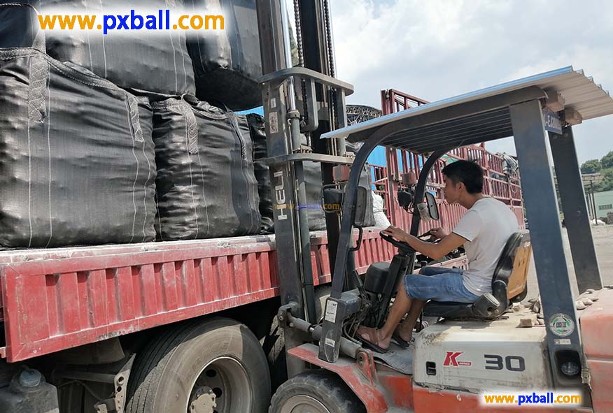 Shipment of inert ceramic balls